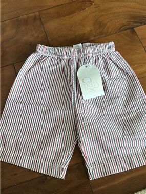 Paty Red & White Stripe Kids Shorts